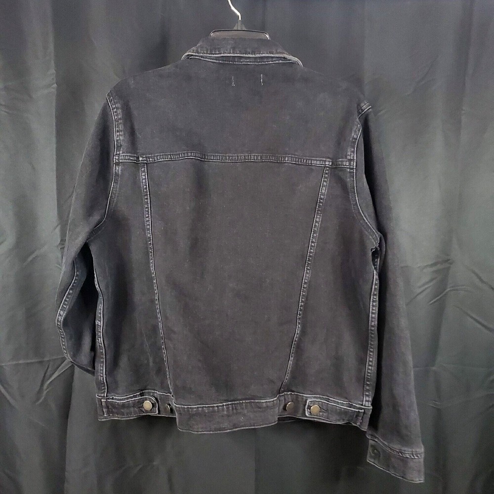 DL1961 Vika Classic Black Denim Jean Jacket Women's Sz L * See Measurements - Picture 5 of 8